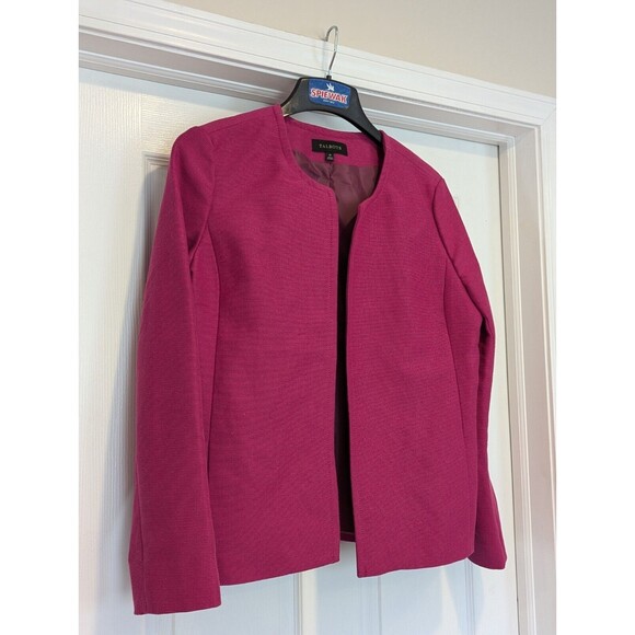 Talbots Size 14 Dark Pink Double Faced Open Front Women's Blazer (s7) - Picture 3 of 9